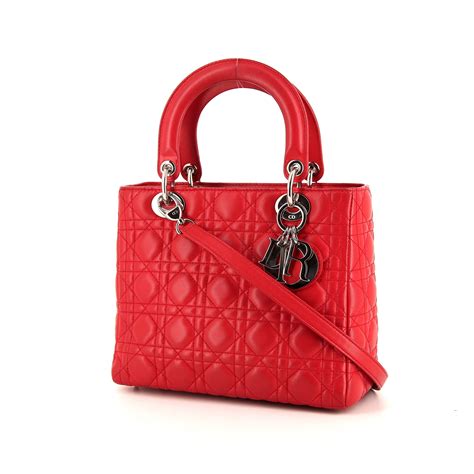 dior borsa rossa|lady dior borsa.